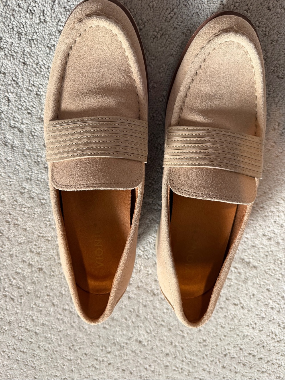 Women’s Classic Suede Penny Loafers in Beige